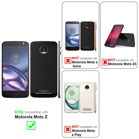 Custodia Compatibile Con Motorola Moto Z In Blu Scuro Nero - Coperchio Protettiva Con Chiusura Magnetica, Funzione Stand E Tasca Per Le Carte - Foto 10