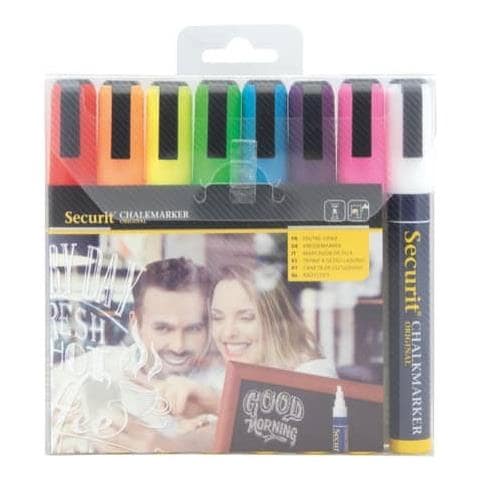 Pennarelli A Gesso Liquido A Punta Media 2-6 Mm Assortiti Set Da 8 - Sma510-v8 - Foto 1