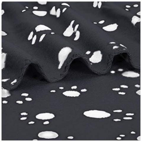6 X Coperta Del Cane Del Gatto Cuscino Cucciolo Gattino Di Sonno Stuoia Del Rilievo Dellanimale Domestico Lavabile Morbido Caldo Fluffy Coperte In Pile Black75 75cm - Foto 2