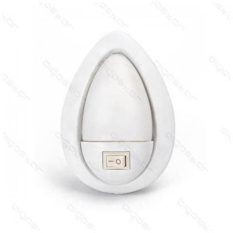 Luce Notturna Led 1w 30 Lumen Con Interruttore On-off Mod. Cerchio 6500k Luce Bianca Spina Italiana - L62w67h108mm - Foto 2