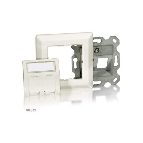 760303 Bianco placca per interruttori e coperchio per presa - Foto 1