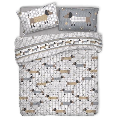 Trapuntino Piumino Estivo Linea Pensieri Delicati Disegno Bassotti Colore Beige Singolo Beige - Foto 1