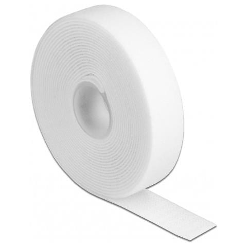 Nastro con chiusura a strappo a rotolo L 3 m x P 20 mm bianco - Foto 1