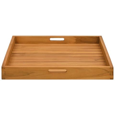 Vassoio Da Portata 60x60 Cm In Legno Massello Di Teak - Foto 2