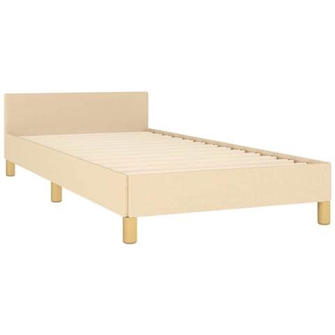 Giroletto con Testiera senza Materasso Crema 80x200 cm Tessuto - Foto 9