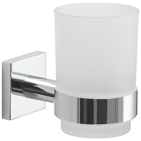 Portaspazzolini Da Muro In Acciaio Inox Aisi 304 E Cromall Fj10 Gedy Serie Fuji Cromato - Foto 1