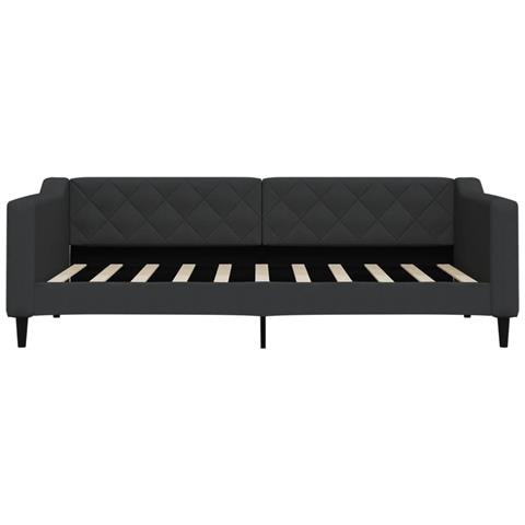 Divano Letto Con Materasso Nero 90x190 Cm In Tessuto - Foto 9