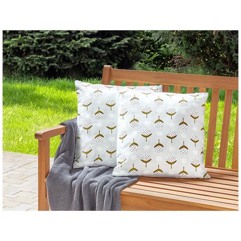 Set Di 2 Cuscini Da Esterno Verde Chiaro 45 X 45 Cm Cuneo - Foto 1