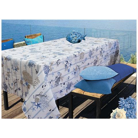 Tovaglia Per Salotto Cucina Tavolo 100% Cotone Made In Italy Mare24 Rp 140x360 Mare24 - Foto 1