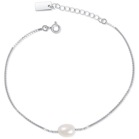 Masaki Bracciale Argento /perla Bianca - Foto 1