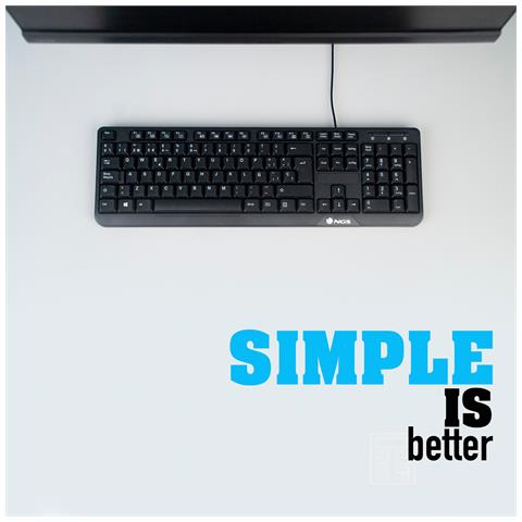 Tastiera Cablato NGS-KEYBOARD-0344  per Casa e Ufficio (Layout Spagnolo) Colore Nero - Foto 2