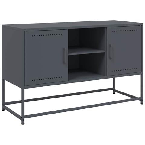 Mobile Tv Antracite 100,5x39x60,5 Cm In Acciaio - Foto 1
