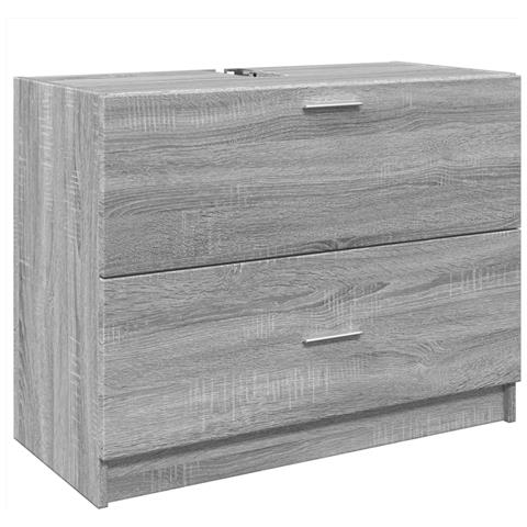 Mobile Lavabo Grigio Sonoma 78x37x59 Cm In Truciolare - Foto 2