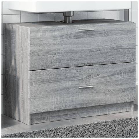 Mobile Lavabo Grigio Sonoma 78x37x59 Cm In Truciolare - Foto 1