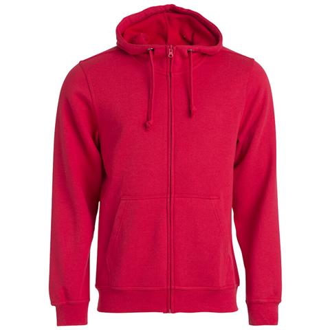Basic Hoody Full Zip Men Rosso S - Foto 1