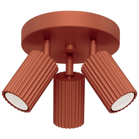Lampada Da Soffitto Karbon 3p Rosso Ocra Sl. 1639 - Minimalista Lampada Da Soffitto Ocra Rossa 18x19.5x19.5 Cm - Foto 1