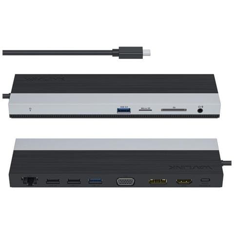 Hub Usb Tipo C A 1 * Vga, 1 * Hdmi 4k/30hz, 1 * Dport 4k/30hz (1 Porta Video Attiva Su 3), 2 * Usb3.0, 2 * Usb2.0, Letto - Foto 1