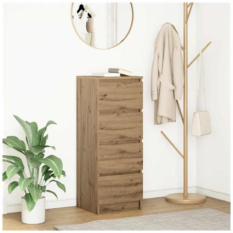 Credenza Rovere Artigianale 37,5x35x99 cm in Legno Multistrato - Foto 1