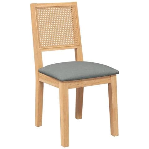 Sedie da Pranzo con Cuscini 2 pz in Legno Massello di Hevea - Foto 2