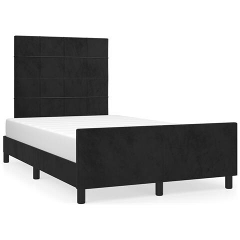 Giroletto Senza Materasso Nero 120x190 Cm Velluto - Foto 2