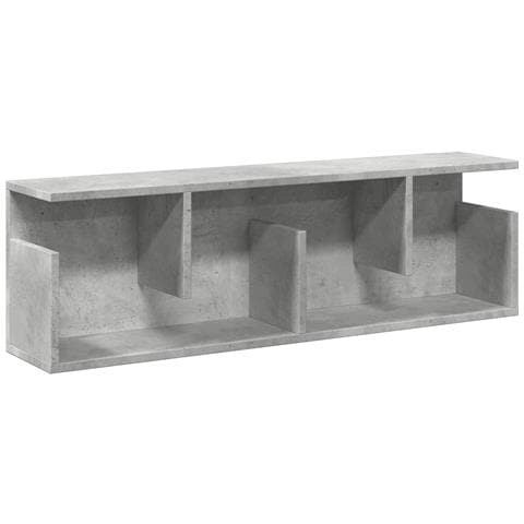 Mobile A Parete 100x20x30cm Grigio Cemento In Legno Multistrato - Foto 2