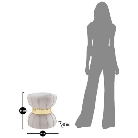 Pouf Mf359 - Grigio - Tessuto - 40x40x44 Cm - Foto 6