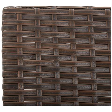 Lusso Casadino - Panchina Da Giardino Con Cuscini 176 Cm Marrone In Polyrattan - Foto 8