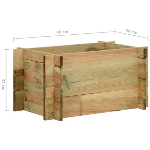 Fioriera Giardino Letto Vegetale Legno Pino Impregnato 40 Cm - Foto 5