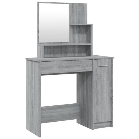 Lusso Casadino - Toeletta Con Specchio Grigio Sonoma 86,5x35x136 Cm - Foto 1