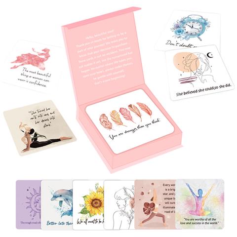 Confezione Da 50 Biglietti Di Incoraggiamento Per Donne - Biglietti Ispiratori, Motivazionali E Di Affermazione Positiva - Foto 1