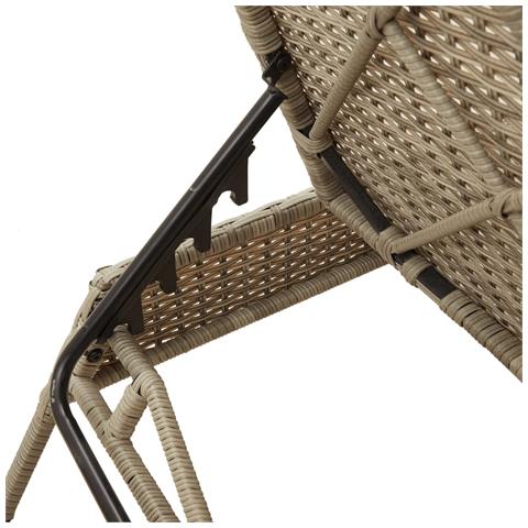 Lettini Prendisole 2pz con Tavolino Grigio Chiaro in Polyrattan - Foto 9