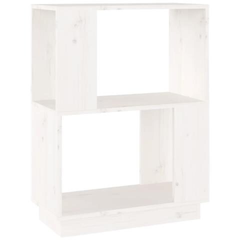 Lusso Casadino - Libreria/divisorio Bianco 51x25x70 Cm In Legno Massello Di Pino - Foto 1