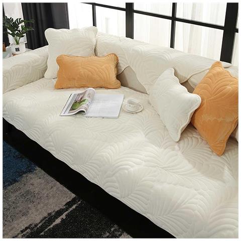 Copridivano Impermeabile Antiscivolo Beige Peluche 90x90cm - Foto 1