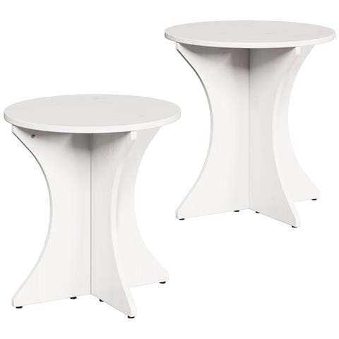 Tavolino da salotto 2 pcs Bianco 46 x 46 x 47 cm - Foto 1