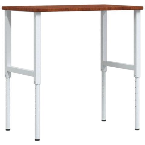 Banco Lavoro Marrone Scuro 100x60x(71,5-98) cm Legno di Rovere - Foto 1