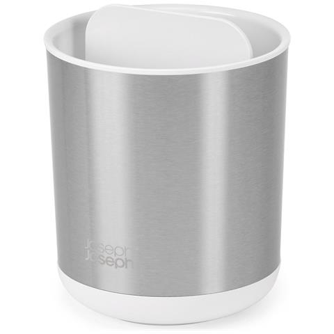 Portaspazzolini Acciaio Inossidabile Duo Steel Small Supporto Per Spazzolini Capacità Per Spazzolini Elettrici E Manuali Facile Da Pulire - Foto 1