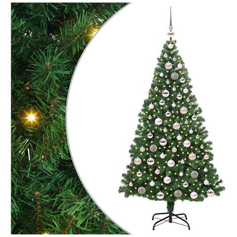 Albero di Natale artificiale con 300 LED Verde 180 cm - Foto 1
