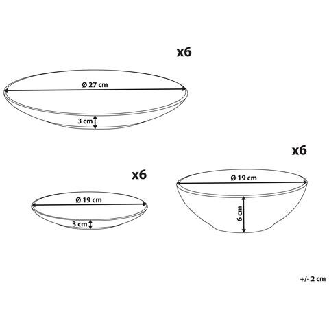 Set Di 18 Stoviglie Vivani Gres Porcellanato Rosa - Foto 6