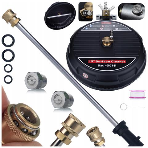 Set Di Accessori Per Idropulitrice Compatibile Con Kärcher K2-k7 - T-racer 15"" + Lancia 58 Cm | Alta Pressione, Sostitutivo, Efficienza 5x - Foto 1