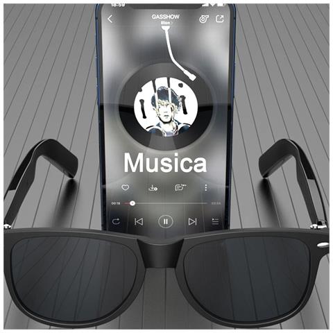 Occhiali Smart Bluetooth Ascolta Musica E Rispondi Alle Chiamate Con Un Design Unico Touch Control - Foto 4