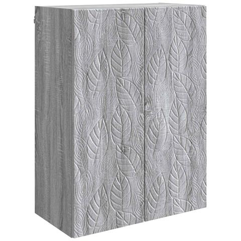 Mobiletto a muro Sonoma grigio 66 x 34,5 x 90 cm - Foto 1