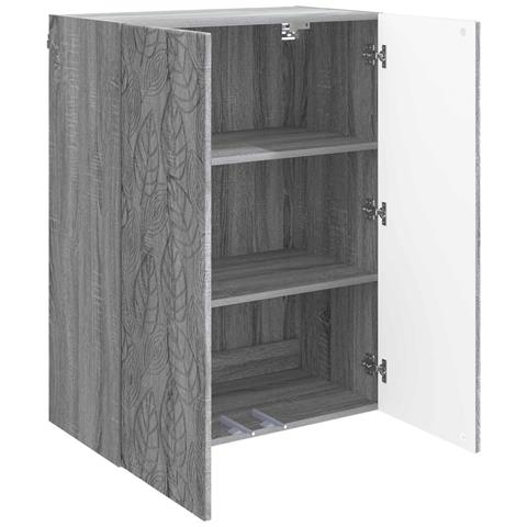 Mobiletto a muro Sonoma grigio 66 x 34,5 x 90 cm - Foto 2