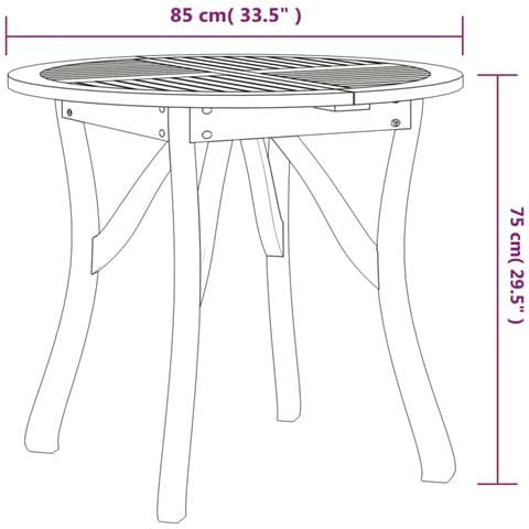 Set da Pranzo per Giardino 3 pz in Legno Massello di Acacia - Foto 9