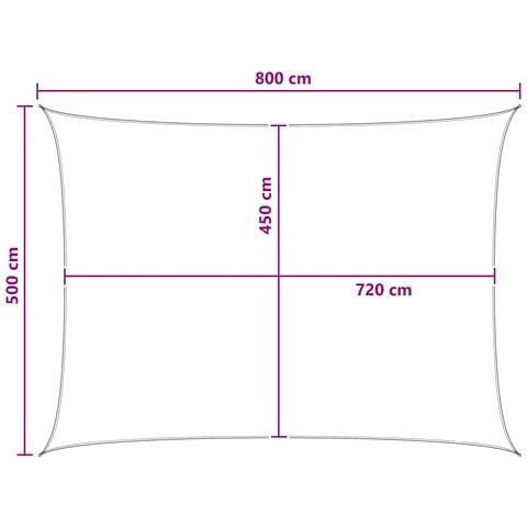 Telo Ombra Blu e Bianco 5 x 8 m HDPE - Foto 8
