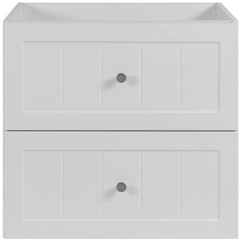 Mobile sottolavabo, Bianco e nero, 80 cm, Cassetti con chiusura ammortizzata, Ripiano con superficie di appoggio - Foto 5
