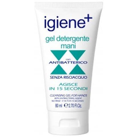 Igiene+ Gel Detergente Mani Antibatterico Senza Risciacquo 80 ml - Foto 1