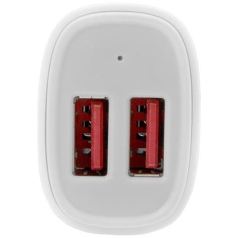 Caricatore per auto USB a due porte, 24 W / 4,8 A, bianco - Ricarica 2 tablet contemporaneamente - Foto 2