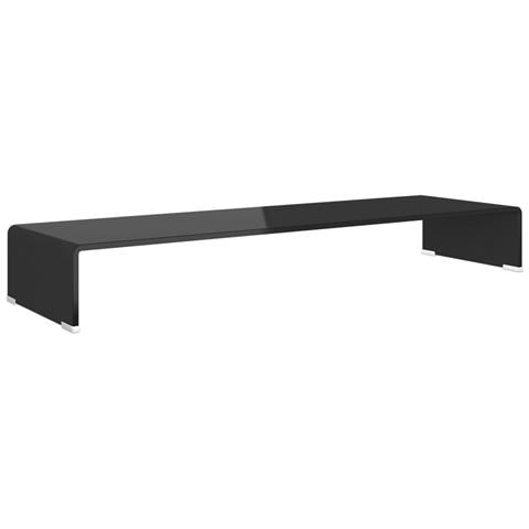 Mobile /Rialzo Porta TV in Vetro Nero 100x30x13 cm - Foto 1