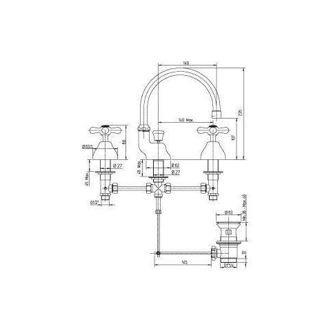 Liberty Batteria Lavabo Con Bocca Orientabile Cromo 17cr214 - Foto 2