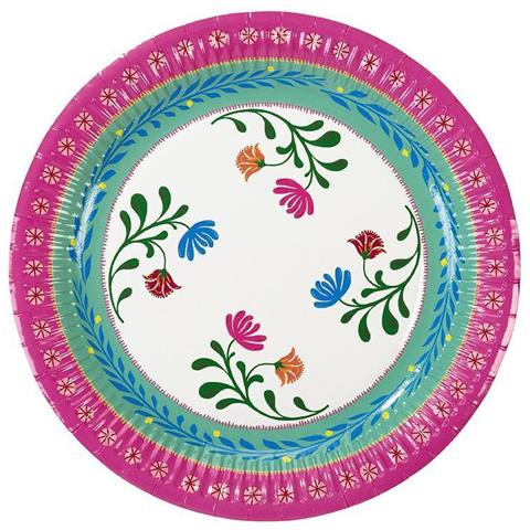 Talking Tables - 8 Piatti In Cartone Con Fiori Gipsy 23 Cm - Foto 5